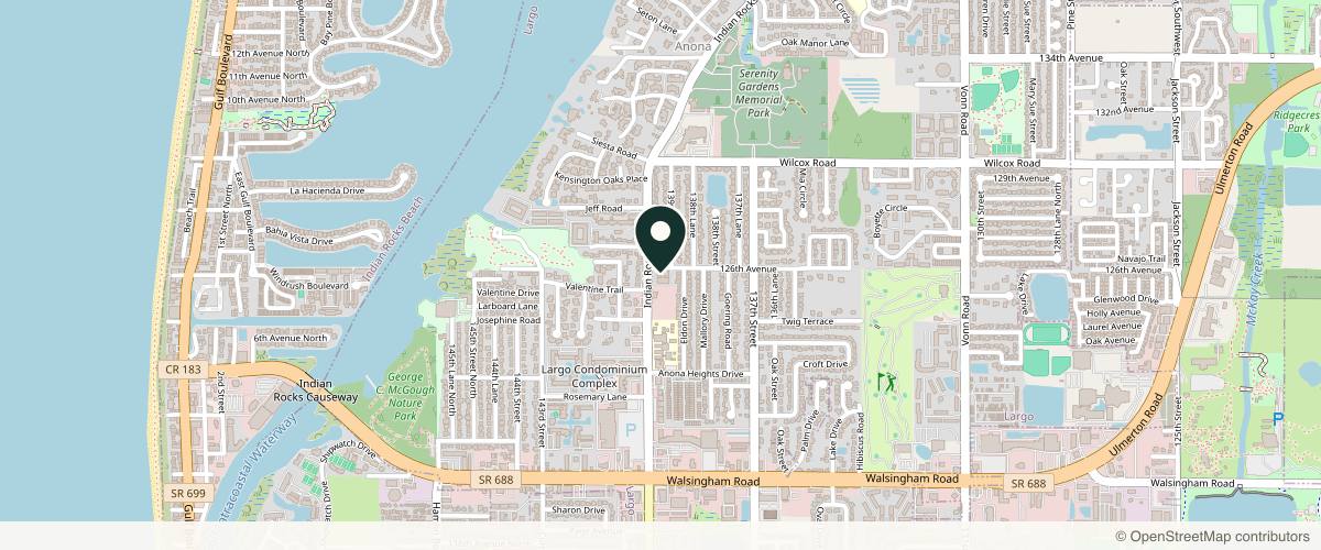 Map showing the exact location of Contour Aesthetics Clinic at 12551 Indian Rocks Rd #14, Largo, FL 33774, USA