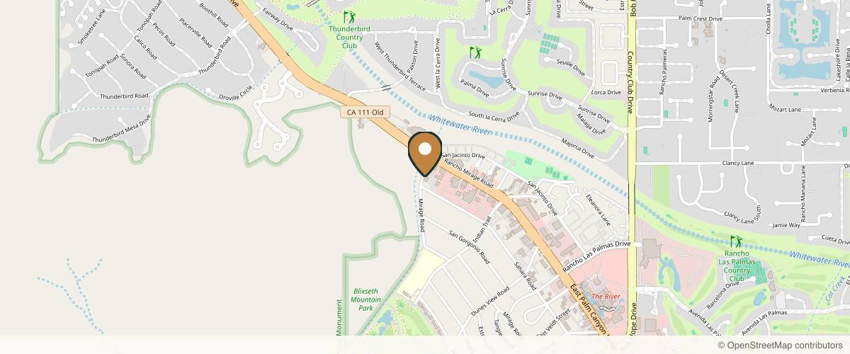 Map showing the exact location of Contour Dermatology and Cosmetic Surgery Center - Rancho Mirage at 42600 Mirage Rd, Rancho Mirage, CA 92270, USA