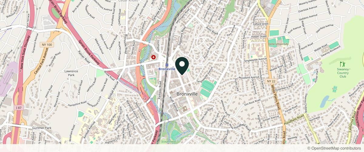 Map showing the exact location of Contour Medical Aesthetics at 85 Pondfield Rd Ste 101/102, Bronxville, NY 10708, USA