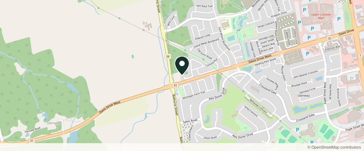 Map showing the exact location of Coral Medi Spa at 85 Bulmer Crescent, Newmarket, ON L3X 3K1, Canada