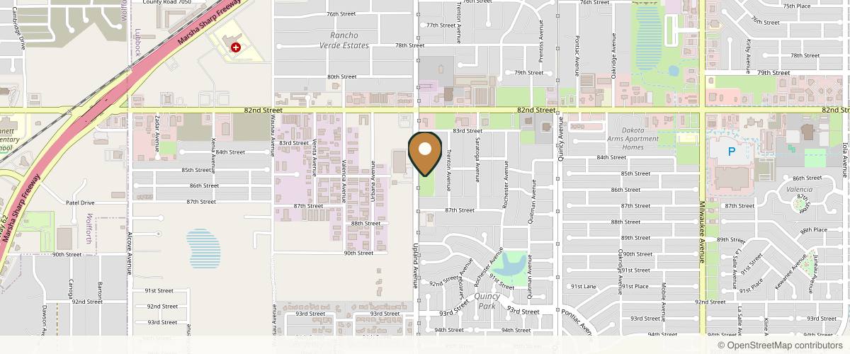 Map showing the exact location of Core Wellness at 8339 Upland Ave, Lubbock, TX 79424, USA