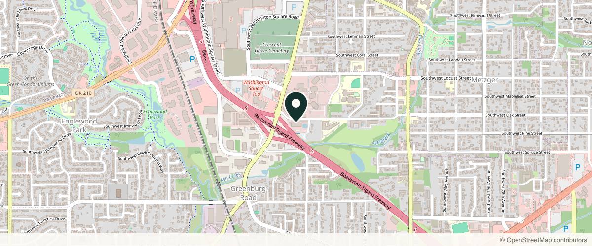 Map showing the exact location of Cosmed Aesthetics at 9600 SW Oak St #540, Tigard, OR 97223, USA