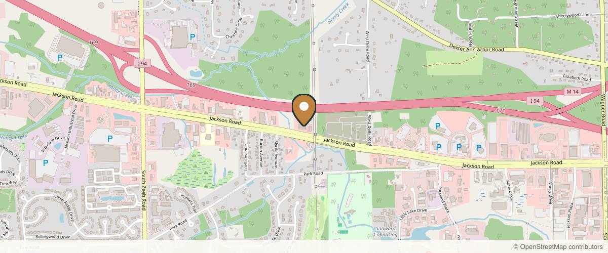 Map showing the exact location of CosMedic LaserMD at 4900 Jackson Rd, Ann Arbor, MI 48103, USA