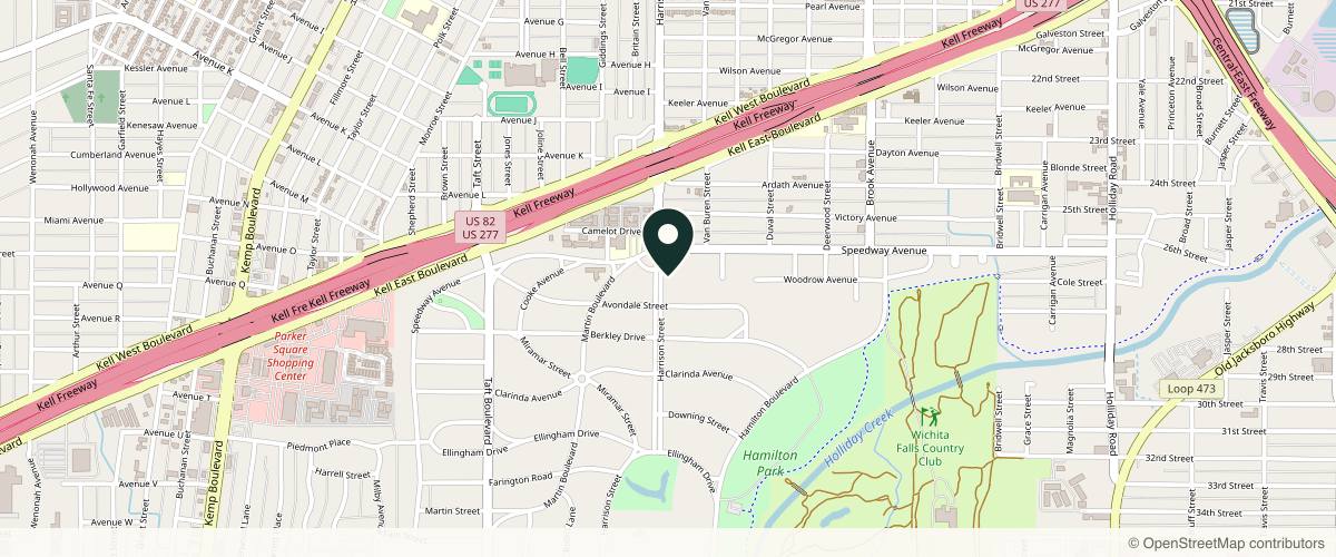 Map showing the exact location of Cosmetic Laser Center at 2611 Harrison St #700, Wichita Falls, TX 76308, USA