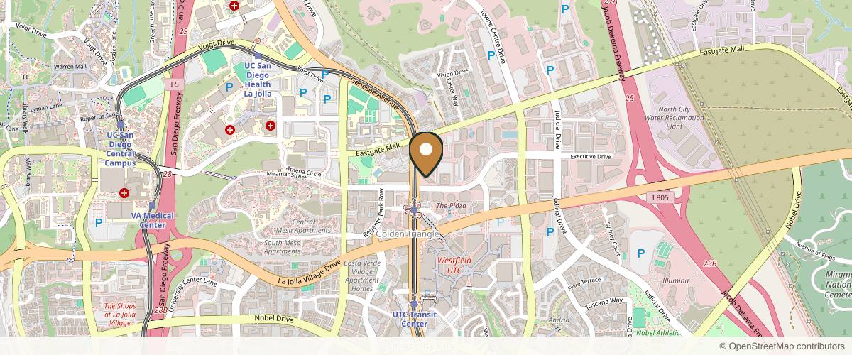 Map showing the exact location of Cosmetic Laser Dermatology at 9339 Genesee Ave Unit 300, San Diego, CA 92121, USA