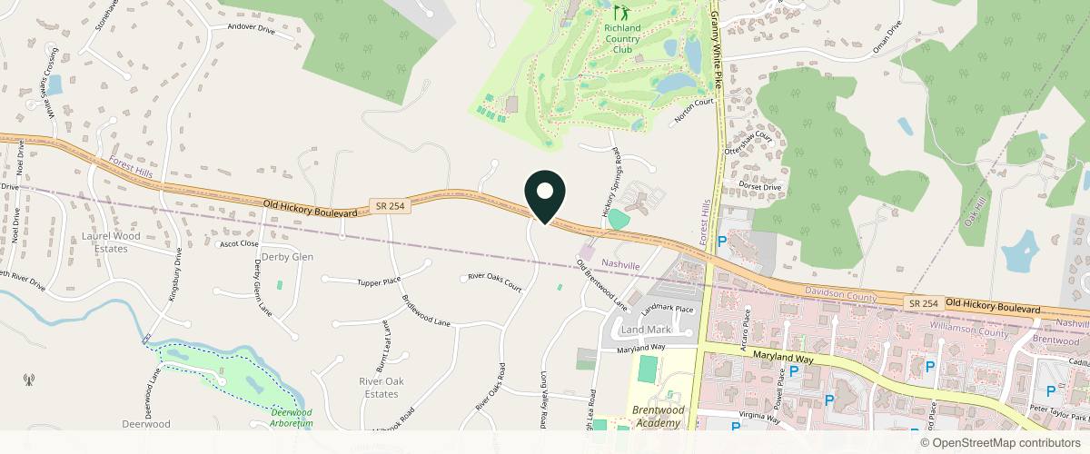 Map showing the exact location of Court and Jane - Skin & Bodysculpting at 1307 Old Hickory Blvd, Brentwood, TN 37027, USA