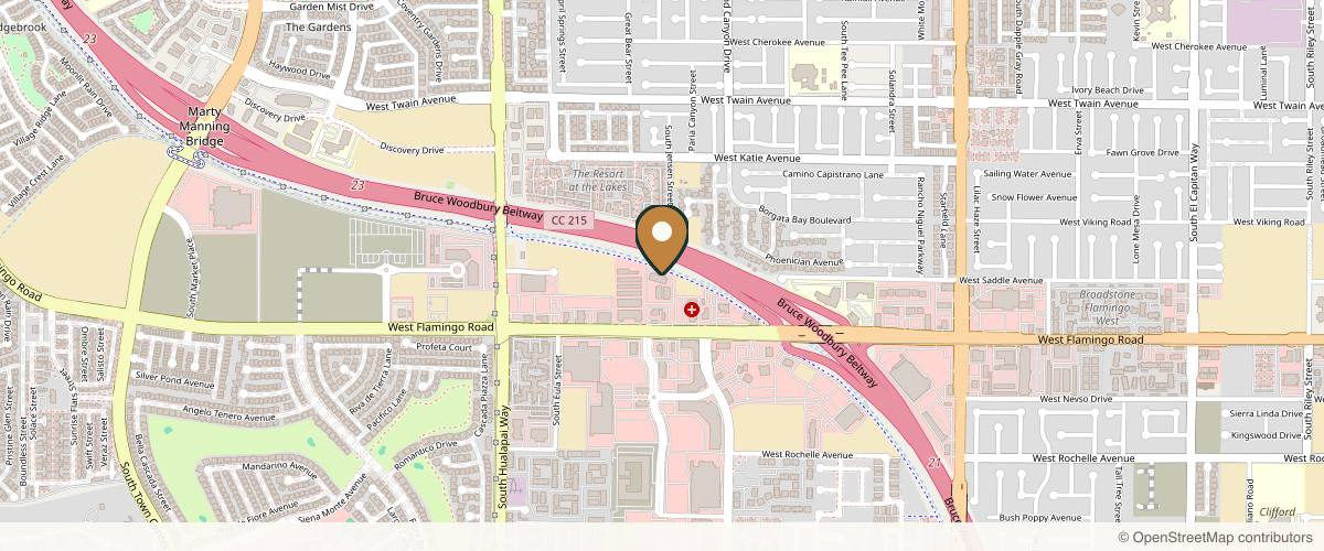 Map showing the exact location of Couture Medical at 9950 W Flamingo Rd Ste. 105, Las Vegas, NV 89147, USA