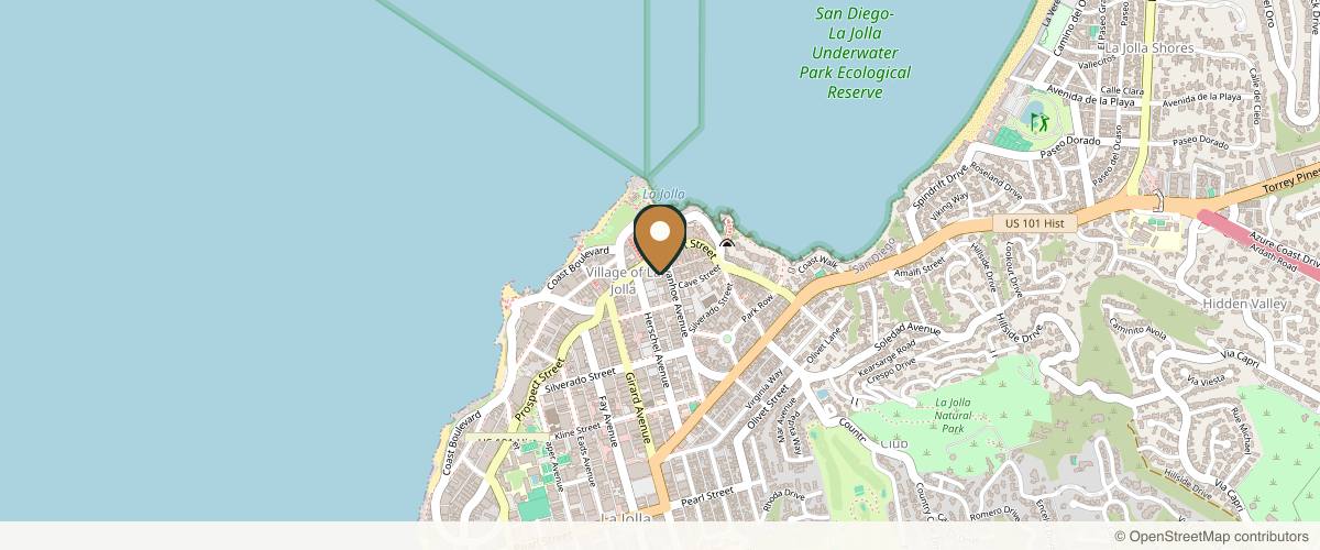 Map showing the exact location of Cove Wellness Detox Spa of La Jolla at 7946 Ivanhoe Ave #202, La Jolla, CA 92037, USA
