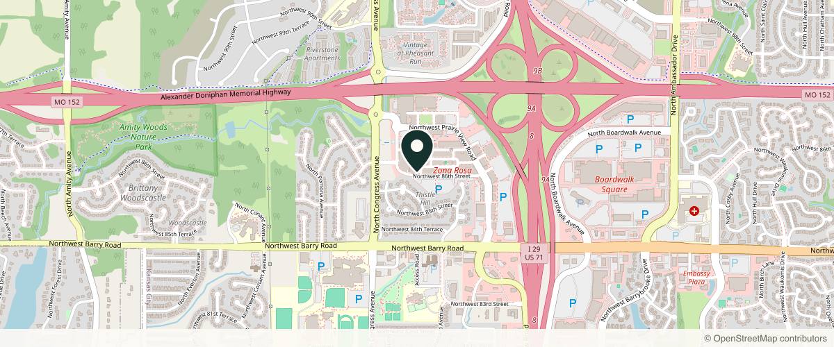 Map showing the exact location of Covet Injection Studio LLC at 8602 N Dixson Ave Ste 132, Kansas City, MO 64153, USA