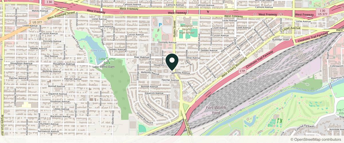 Map showing the exact location of CRAVE Medical Spa at 3550 Hulen St # E, Fort Worth, TX 76107, USA