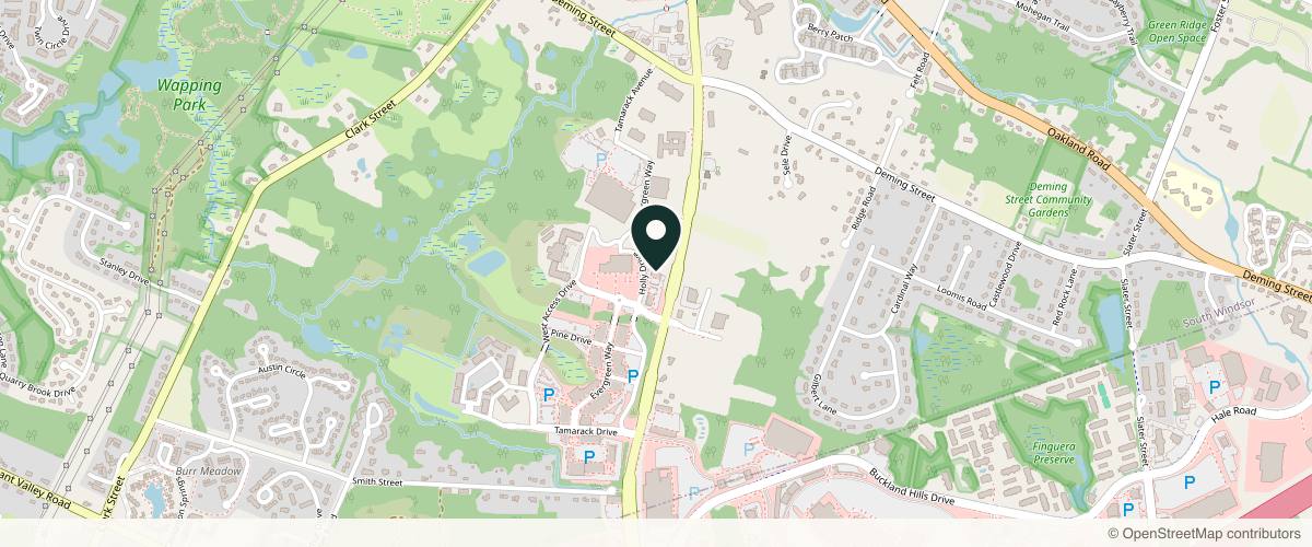 Map showing the exact location of Crystal Valley Medical Aesthetics at 216 Hemlock Ave Ste 104B, South Windsor, CT 06074, USA