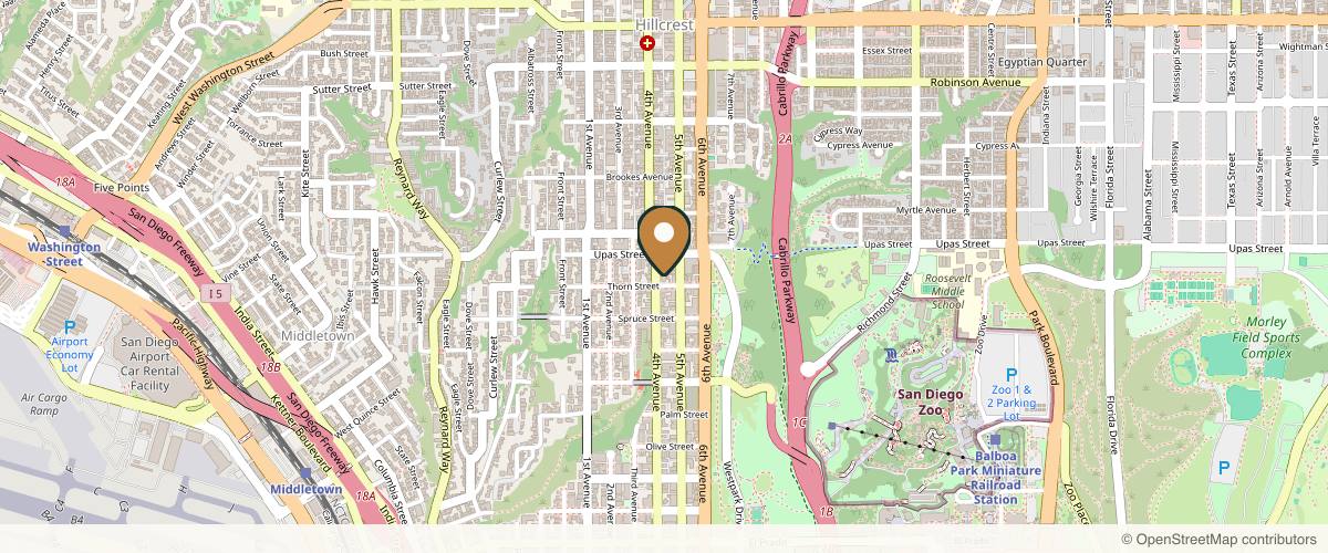 Map showing the exact location of Cultivé Medical Aesthetics at 3311 Fourth Ave, San Diego, CA 92103, USA