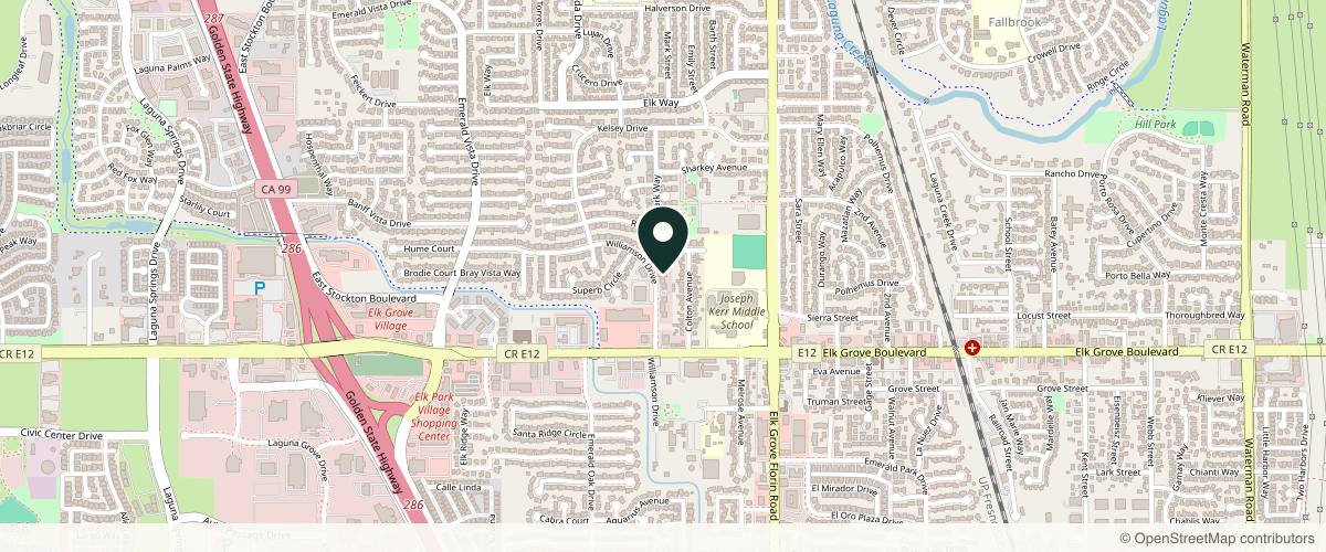 Map showing the exact location of CynSational Aesthetics at 8841 Williamson Dr Ste 50, Elk Grove, CA 95624, USA