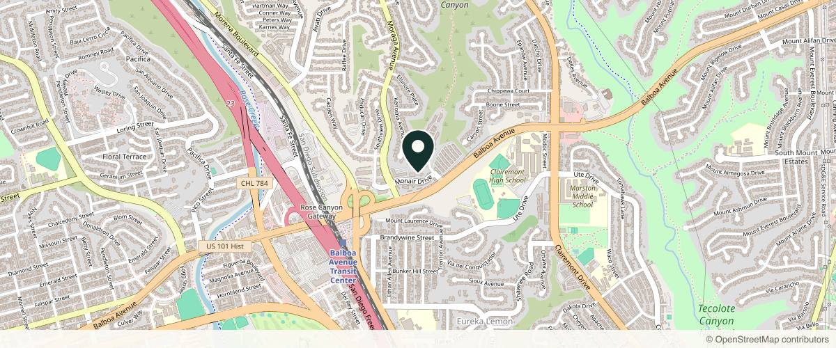 Map showing the exact location of Daily Glow Medical Spa at 3737 Moraga Ave a3, San Diego, CA 92117, USA