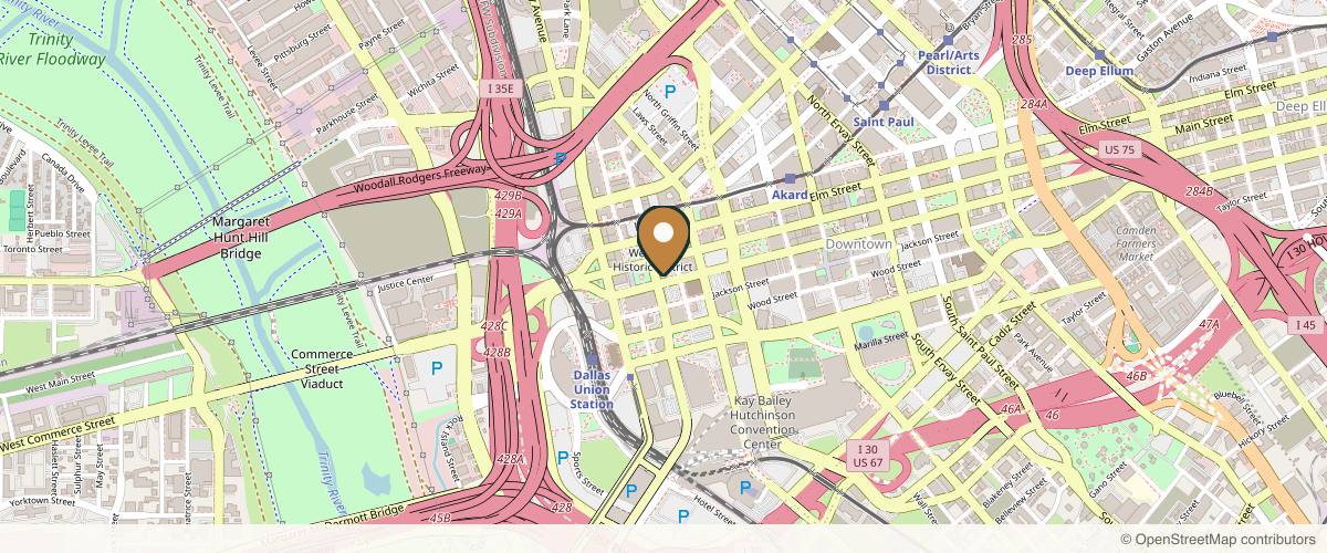 Map showing the exact location of Dallas Aesthetic Studio at 701 Commerce St Ste, Dallas, TX 75202, USA
