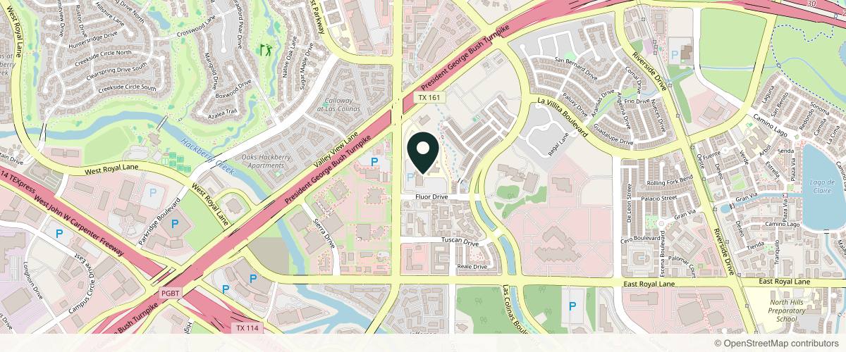 Map showing the exact location of Dallas Associated Dermatologists at 6750 N MacArthur Blvd #260, Irving, TX 75039