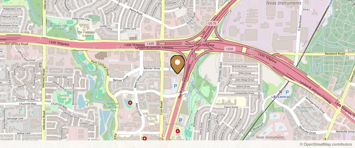 Map showing the exact location of D'Allure Medspa at 12655 N Central Expy #650, Dallas, TX 75251, USA