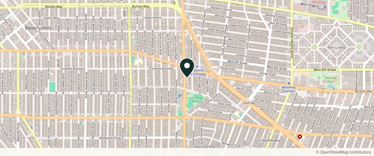 Map showing the exact location of Danesh Dermatology | Dr. Sid Danesh & Dr. Gina Danesh at 240 S La Cienega Blvd 4th floor, Beverly Hills, CA 90211