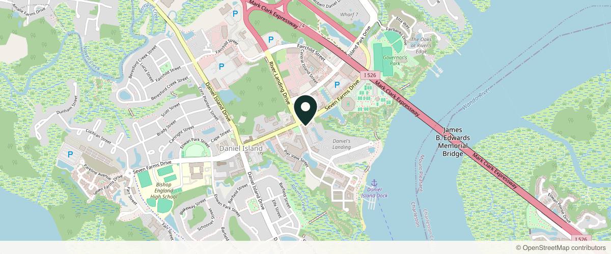 Map showing the exact location of Daniel Island Dermatology - Rachel E Hill, MD, FAAD - Eleanor E Sahn, MD - Amy J Murphy, PA-C at 225 Seven Farms Drive Ste 105, Daniel Island, SC 29492