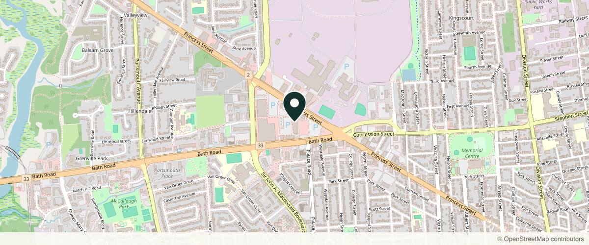 Map showing the exact location of Danimarie Aesthetics at 1036 Princess St Ste 105, Kingston, ON K7L 1H2, Canada