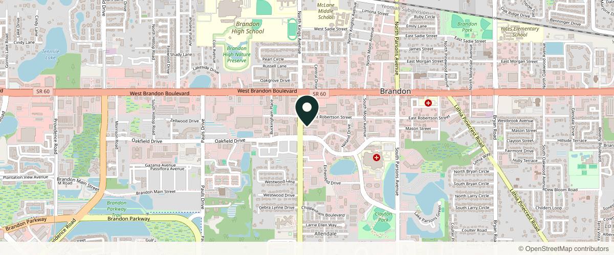 Map showing the exact location of DayDreams Day Spa & Massage | Brandon, FL at 658 Oakfield Dr, Brandon, FL 33511, USA