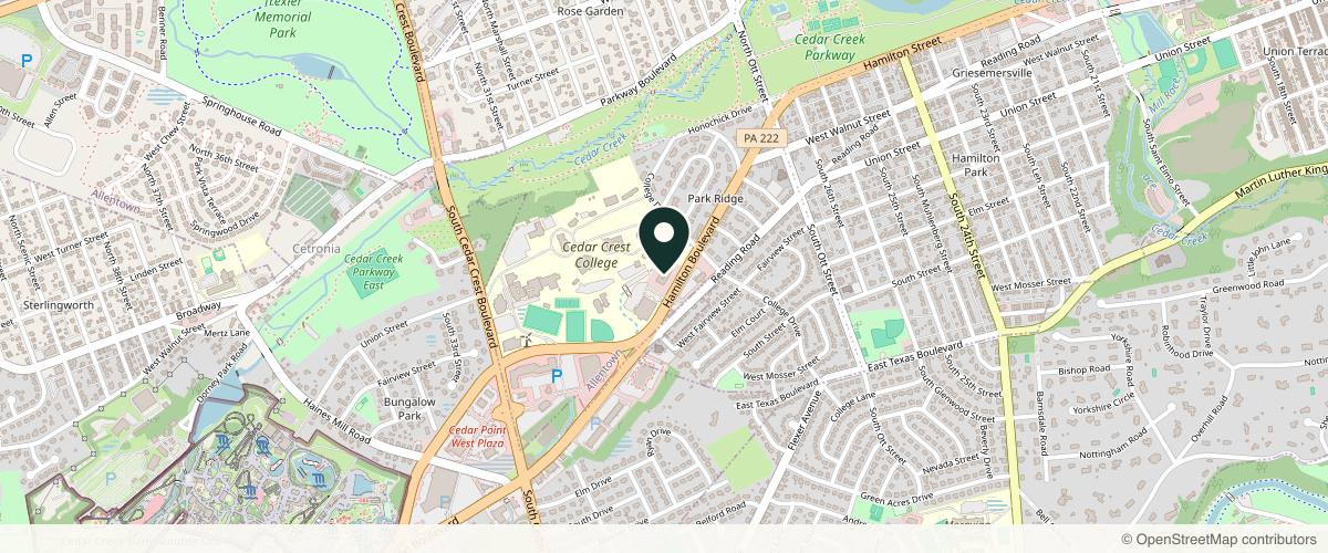 Map showing the exact location of Dedicated Dermatology at 2895 Hamilton Blvd, Allentown, PA 18104