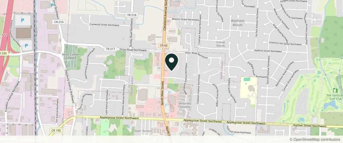Map showing the exact location of Define You Medical Spa at 147 Wilbur Dr NE, North Canton, OH 44720, USA