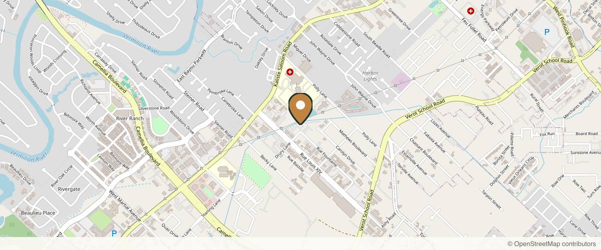 Map showing the exact location of Delatte Plastic Surgery, Skin Care and Wellness at 100 Drury Ln, Lafayette, LA 70508, USA