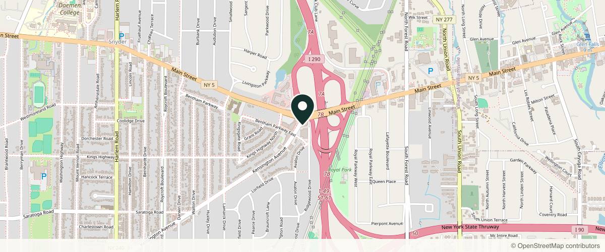 Map showing the exact location of DeLuke Dermatology at 4949 Main St #2, Buffalo, NY 14226
