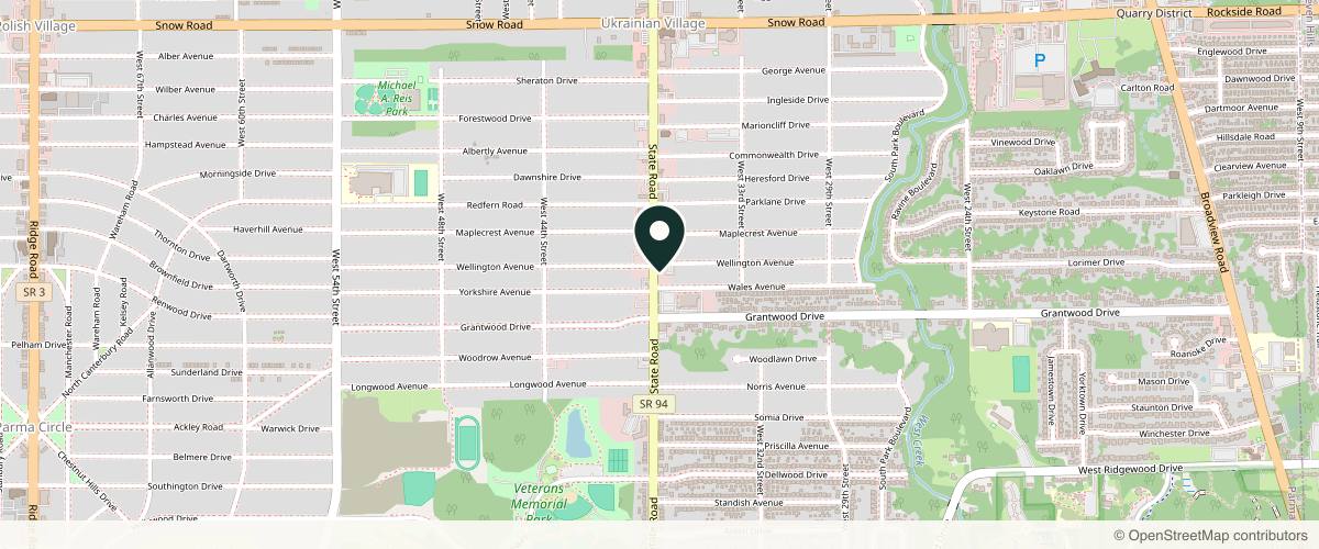 Map showing the exact location of Demure Aesthetics Medical Spa at 6089 State Rd, Parma, OH 44134, USA