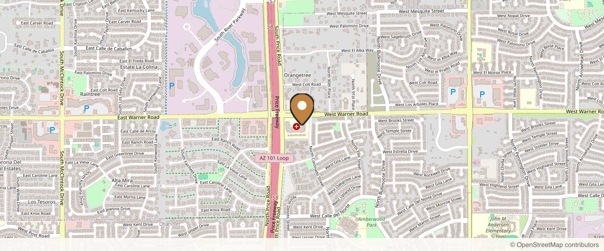 Map showing the exact location of Derma Health Skin & Laser at 2905 W Warner Rd #17, Chandler, AZ 85224, USA