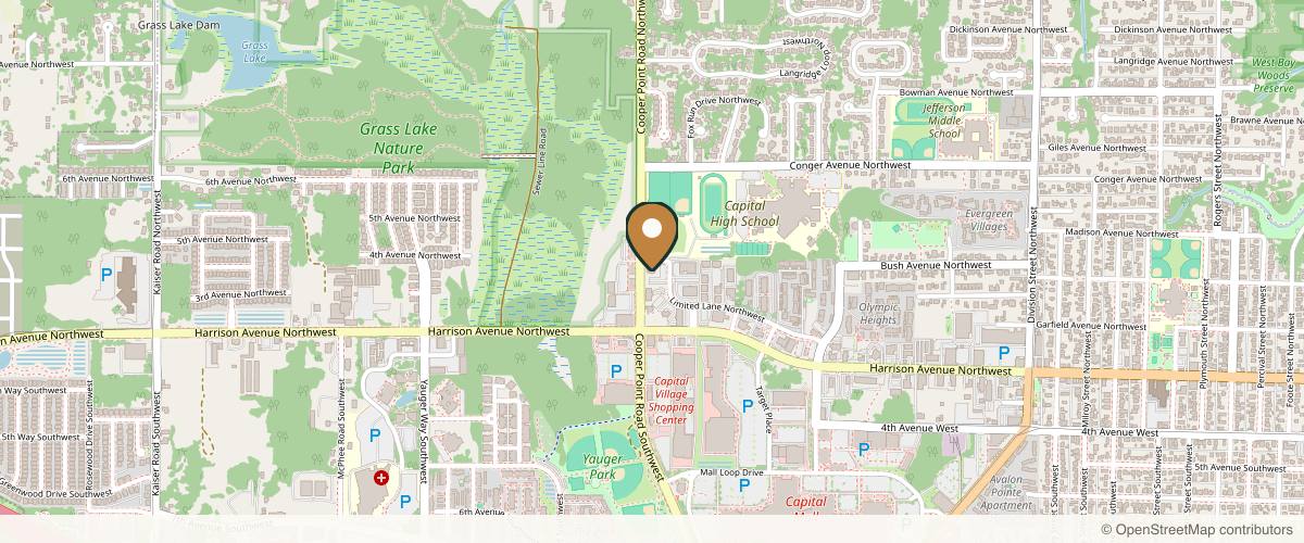 Map showing the exact location of Derma Medical Spa at 3025 Limited Ln NW #100, Olympia, WA 98502, USA