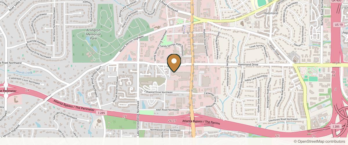 Map showing the exact location of dermani MEDSPA® Sandy Springs at 5950 Roswell Rd, Atlanta, GA 30328, USA