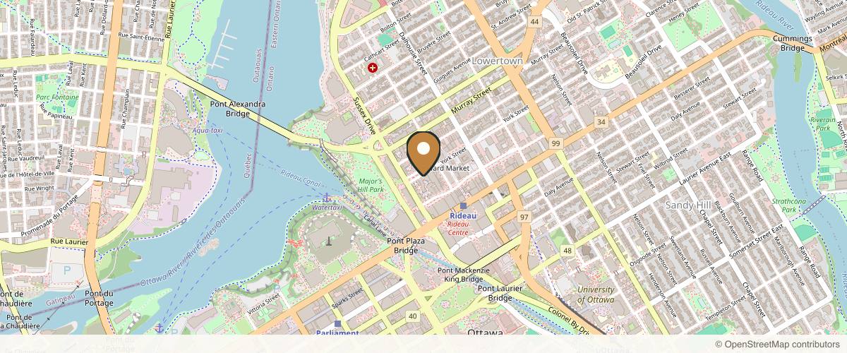 Map showing the exact location of Dermapure Ottawa Downtown at 22 York St, Ottawa, ON K1N 7A2, Canada