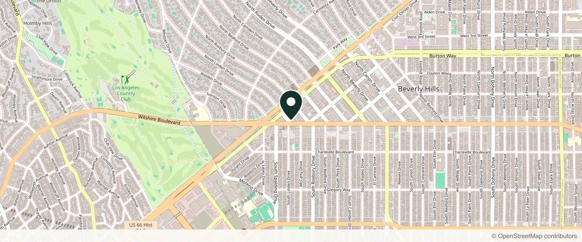 Map showing the exact location of Dermatologist Beverly Hills: Dr. Monika Kiripolsky at 9735 Wilshire Blvd Ste 216, Beverly Hills, CA 90212