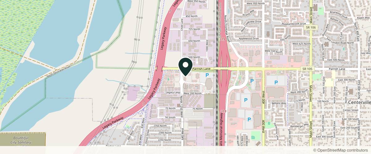 Map showing the exact location of Dermatology and Aesthetics Center of Utah at 1222 W Legacy Crossing Blvd #200, Centerville, UT 84014