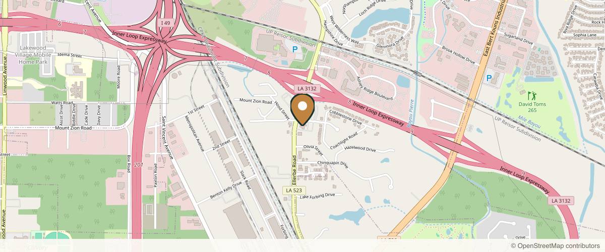 Map showing the exact location of Dermatology & Skin Surgery at 9007 Ellerbe Rd, Shreveport, LA 71106, USA