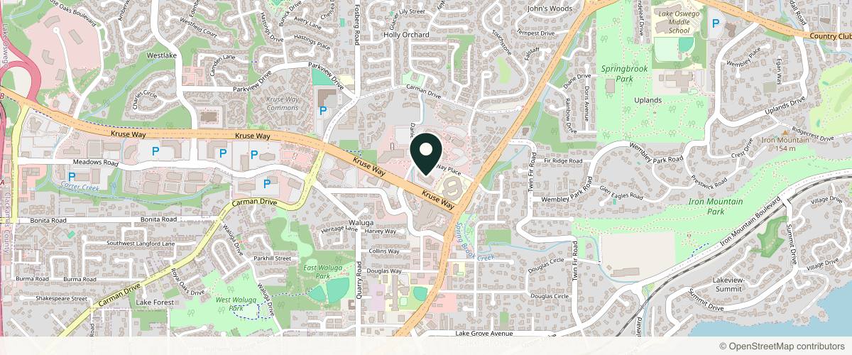 Map showing the exact location of Dermatology Associates - Lake Oswego at 4004 Kruse Way Pl #220, Lake Oswego, OR 97034
