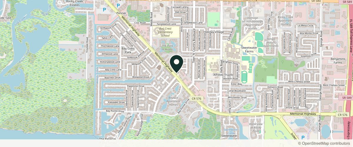 Map showing the exact location of Dermatology Associates at 6001 Memorial Hwy, Tampa, FL 33615