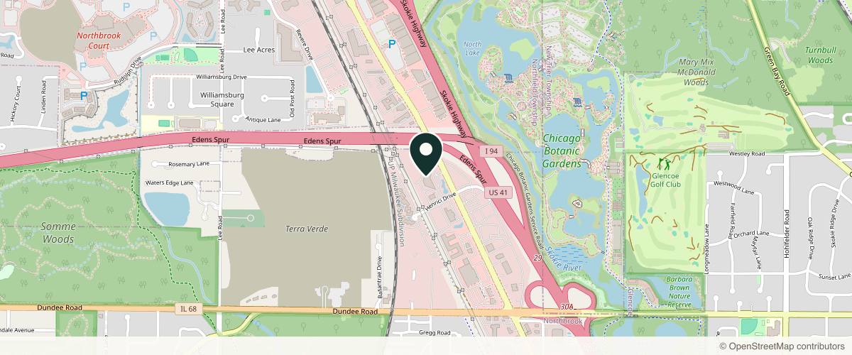 Map showing the exact location of Dermatology Partners at 400 Skokie Blvd #475, Northbrook, IL 60062