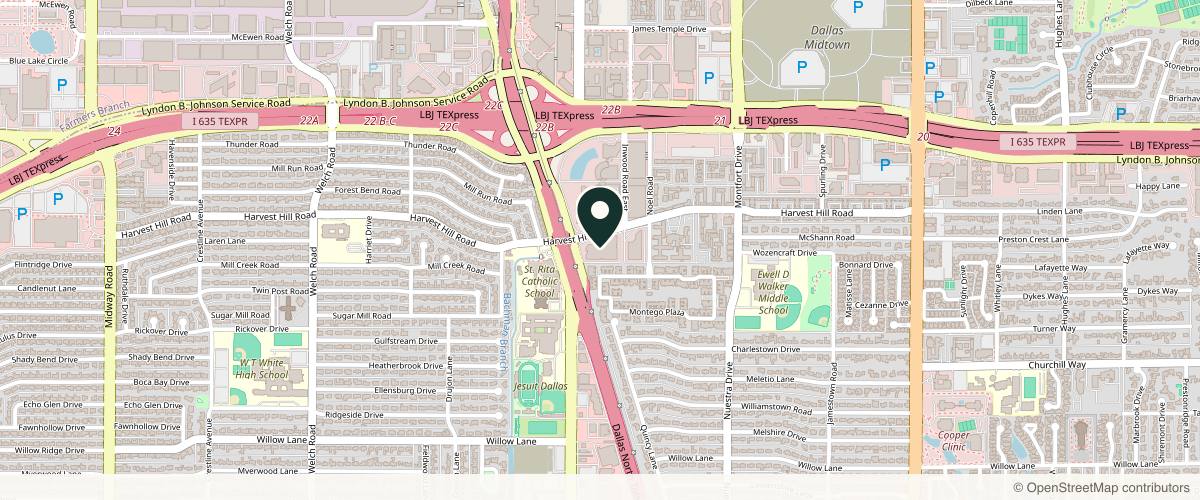 Map showing the exact location of Dermatology Treatment and Research Center at 5310 Harvest Hill Rd #138, Dallas, TX 75230