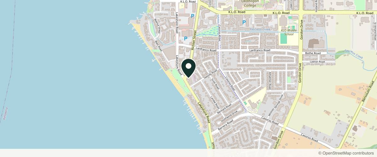 Map showing the exact location of DermMedica at 3477 Lakeshore Rd #200, Kelowna, BC V1W 0A7, Canada