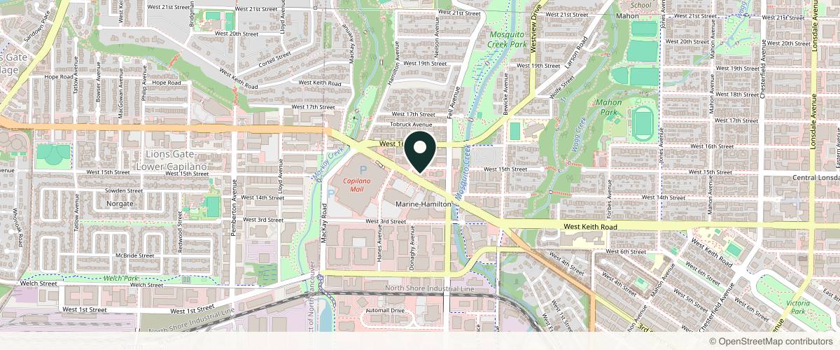 Map showing the exact location of Diacosmetic at 850 Marine Dr, North Vancouver, BC V7P 1M5, Canada