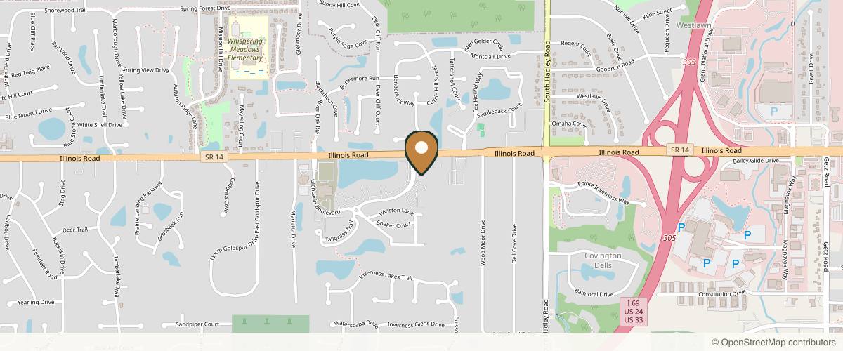 Map showing the exact location of Diepenbrock Facial Cosmetic Surgery at 7845 Carnegie Blvd suite a, Fort Wayne, IN 46804, USA
