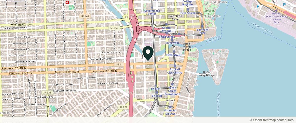Map showing the exact location of Din Style Med Spa at 175 SW 7th St STE 1207, Miami, FL 33130, USA