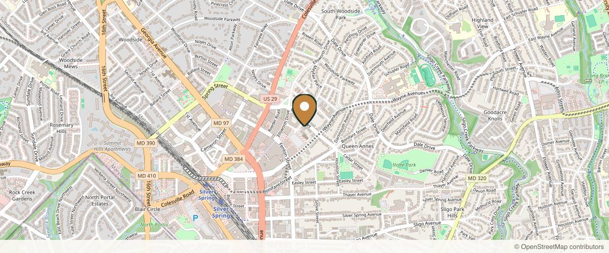 Map showing the exact location of District Laser at 804 Pershing Dr #110, Silver Spring, MD 20910, USA