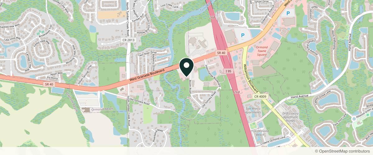 Map showing the exact location of Divine MedSpa at 208 Booth Rd Ste a, Ormond Beach, FL 32174, USA