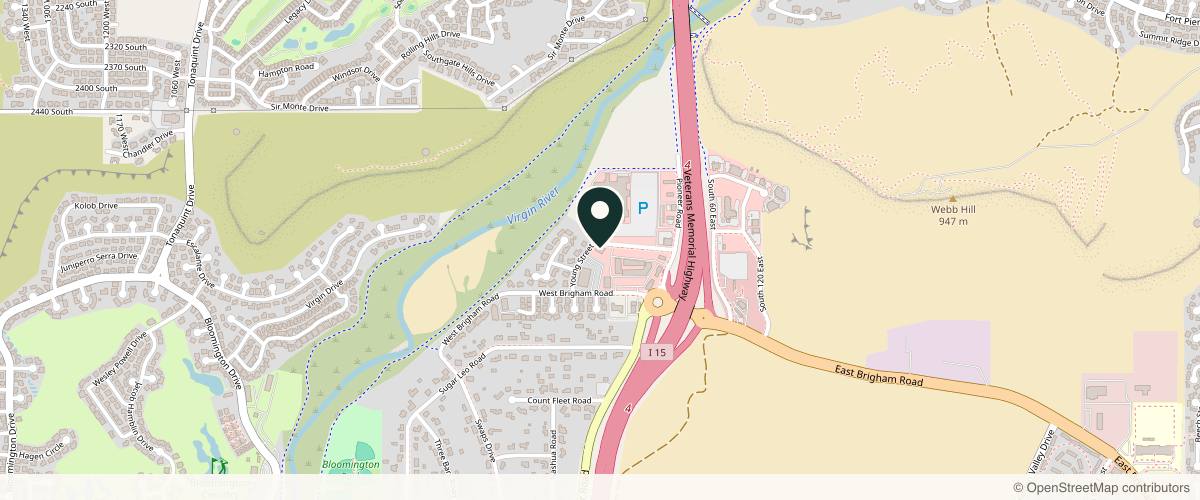 Map showing the exact location of Dixie Dermatology, PC at 169 W 2710 S Cir #101, St. George, UT 84790