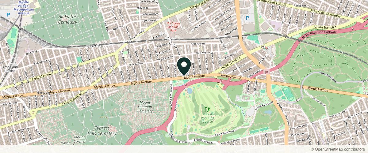 Map showing the exact location of Dolce Aesthetics NY at 81-03 Myrtle Ave, Glendale, NY 11385, USA
