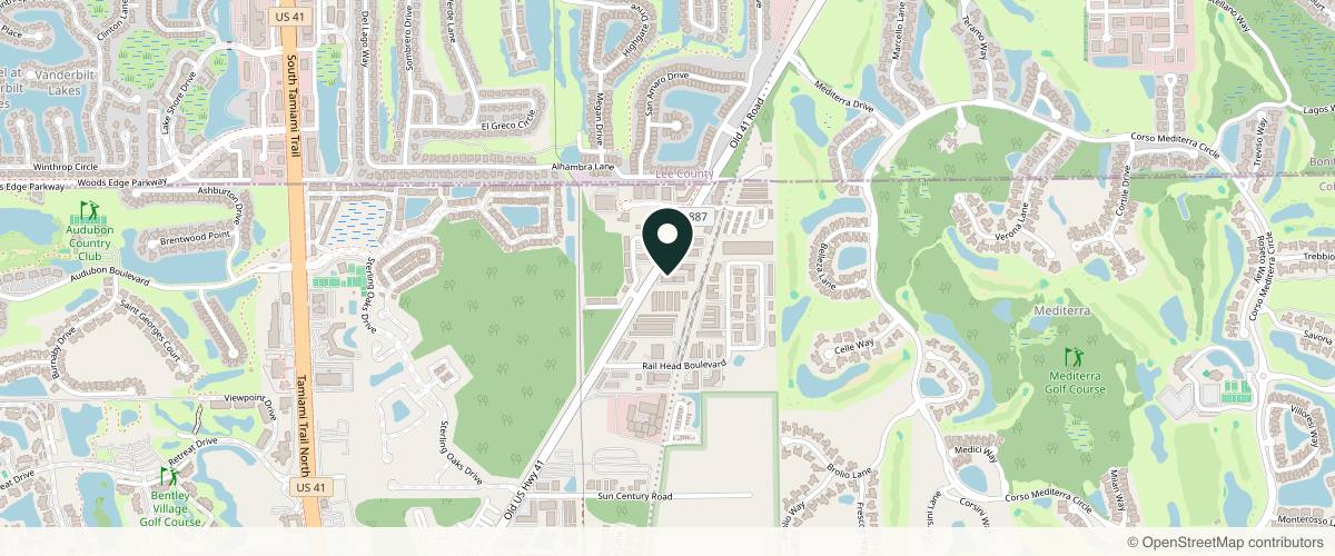 Map showing the exact location of Dolce Medical Spa- Bonita Springs at 15900 Old 41 Rd, Naples, FL 34110, USA